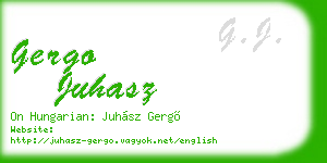 gergo juhasz business card