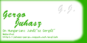 gergo juhasz business card